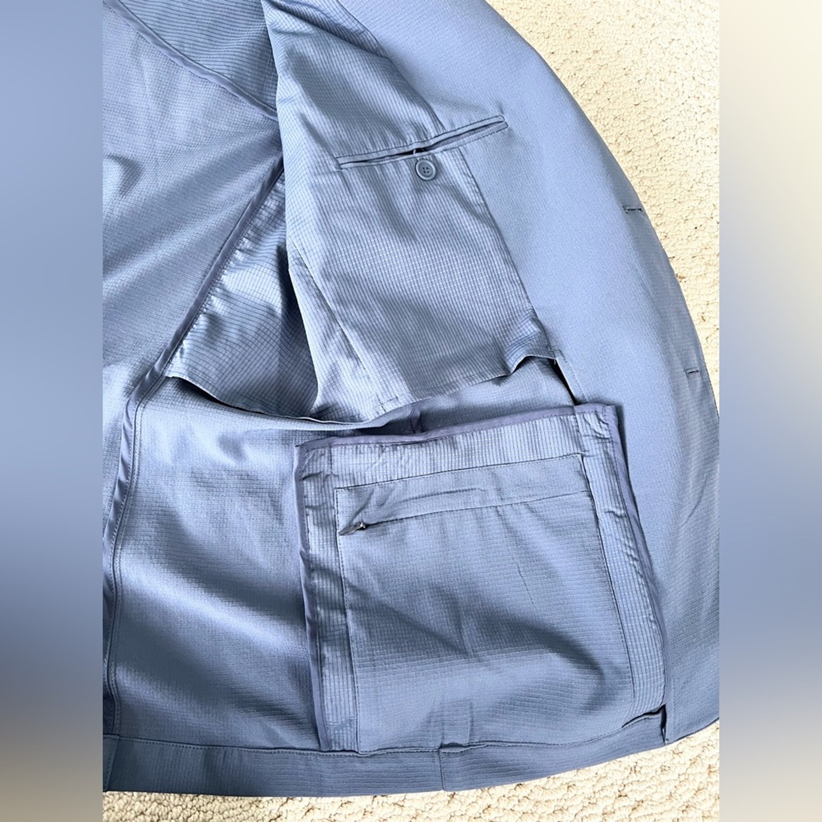 Bluffworks Men Telex Tech Blazer Blue Lightweight Travel Professional Sporty 48r — image 8 of 8